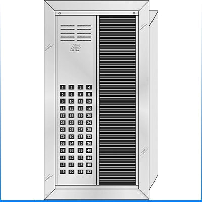 VS-052T 52 Button Flush Mount  VAN-GUARD™ Vandal-Resistant Apartment Entry Panel  Heavy Extruded Aluminum Durable Intercom Lobby Panels
